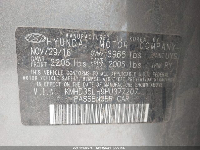 Photo 8 VIN: KMHD35LH9HU377207 - HYUNDAI ELANTRA GT 