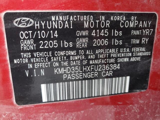 Photo 9 VIN: KMHD35LHXFU236384 - HYUNDAI ELANTRA GT 