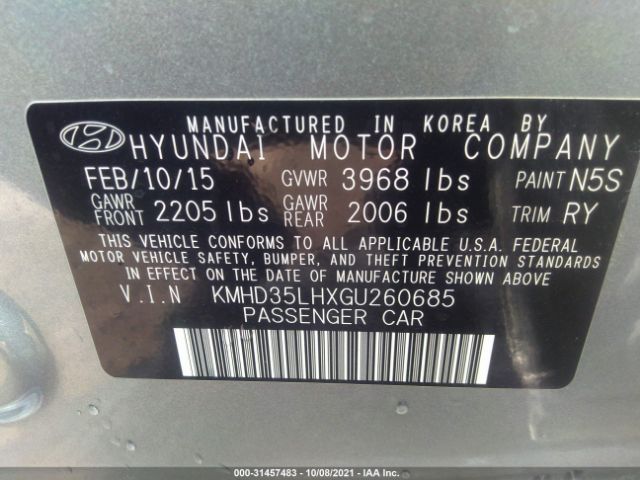 Photo 8 VIN: KMHD35LHXGU260685 - HYUNDAI ELANTRA GT 