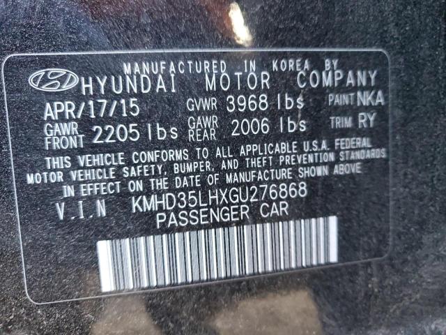 Photo 11 VIN: KMHD35LHXGU276868 - HYUNDAI ELANTRA 