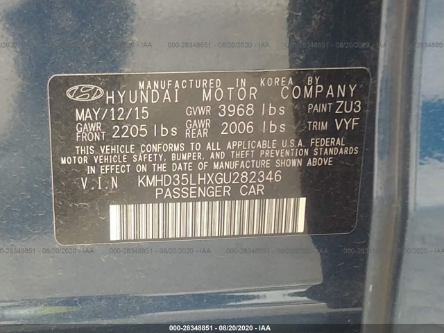 Photo 8 VIN: KMHD35LHXGU282346 - HYUNDAI ELANTRA GT 