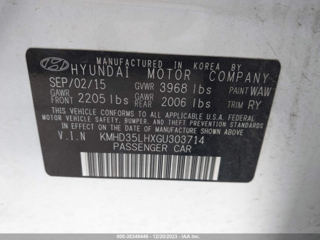 Photo 8 VIN: KMHD35LHXGU303714 - HYUNDAI ELANTRA GT 