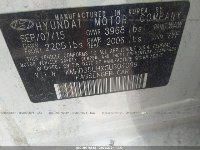 Photo 8 VIN: KMHD35LHXGU304099 - HYUNDAI ELANTRA GT 