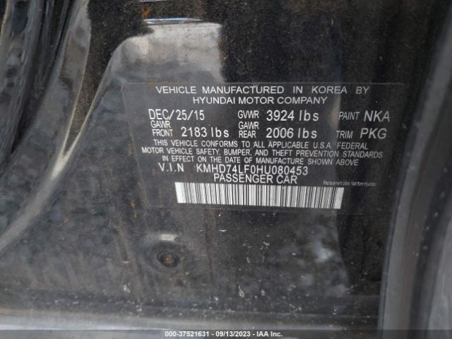 Photo 8 VIN: KMHD74LF0HU080453 - HYUNDAI ELANTRA 