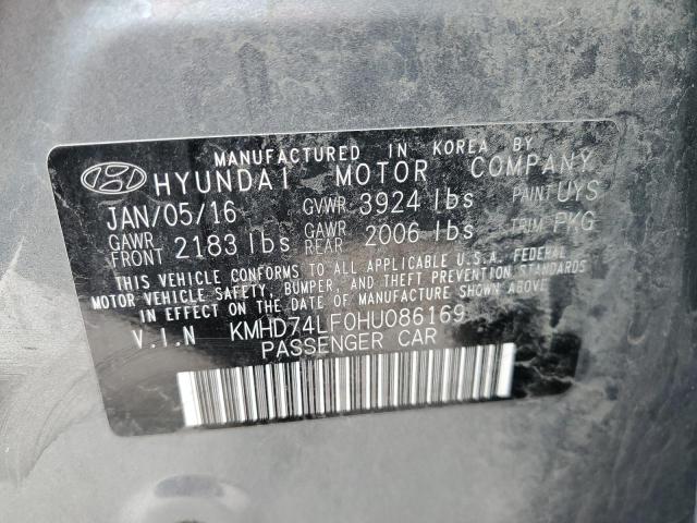 Photo 11 VIN: KMHD74LF0HU086169 - HYUNDAI ELANTRA 