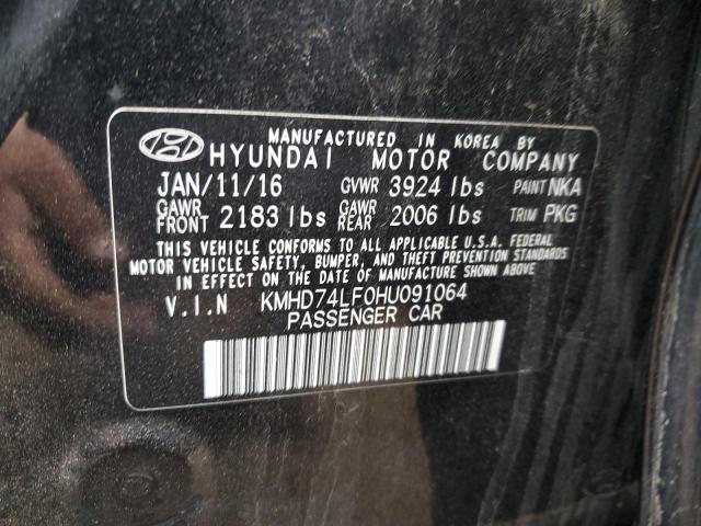 Photo 11 VIN: KMHD74LF0HU091064 - HYUNDAI ELANTRA 