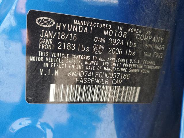 Photo 11 VIN: KMHD74LF0HU097186 - HYUNDAI ELANTRA SE 