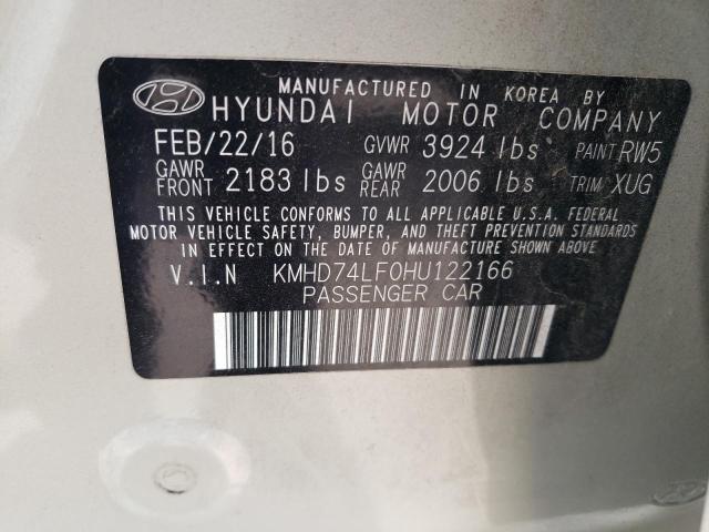 Photo 9 VIN: KMHD74LF0HU122166 - HYUNDAI ELANTRA SE 