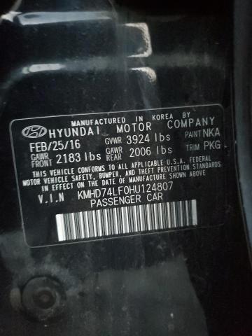 Photo 11 VIN: KMHD74LF0HU124807 - HYUNDAI ELANTRA SE 