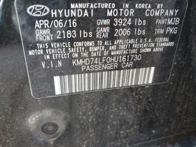 Photo 11 VIN: KMHD74LF0HU161730 - HYUNDAI ELANTRA SE 