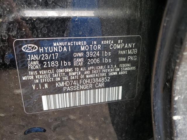 Photo 9 VIN: KMHD74LF0HU384852 - HYUNDAI ELANTRA SE 