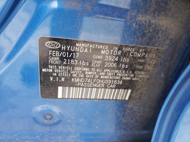 Photo 11 VIN: KMHD74LF0HU391834 - HYUNDAI ELANTRA SE 