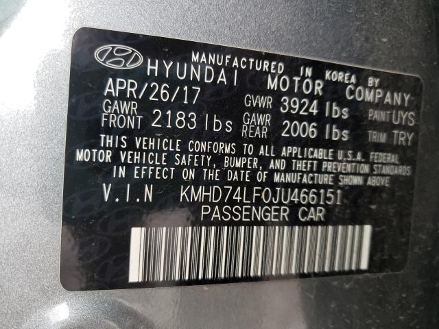 Photo 9 VIN: KMHD74LF0JU466151 - HYUNDAI ELANTRA SE 