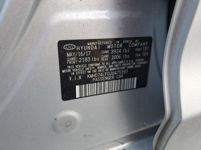 Photo 11 VIN: KMHD74LF0JU475397 - HYUNDAI ELANTRA 