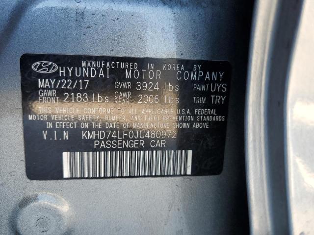 Photo 11 VIN: KMHD74LF0JU480972 - HYUNDAI ELANTRA SE 