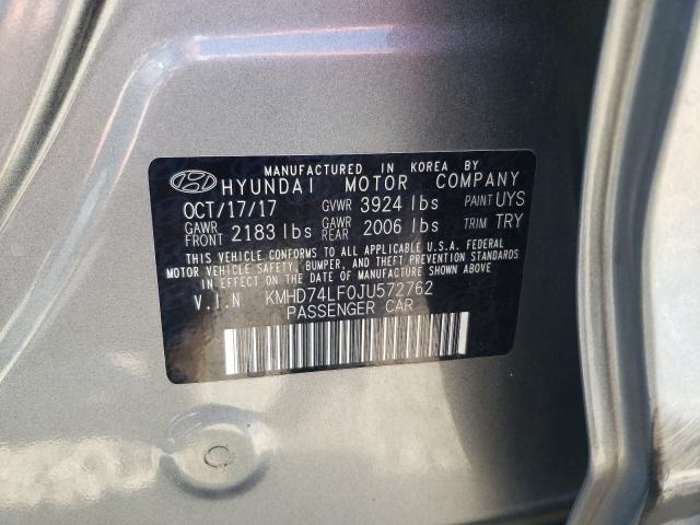 Photo 9 VIN: KMHD74LF0JU572762 - HYUNDAI ELANTRA SE 