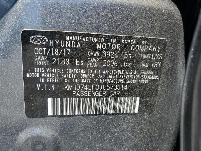 Photo 12 VIN: KMHD74LF0JU573314 - HYUNDAI ELANTRA SE 