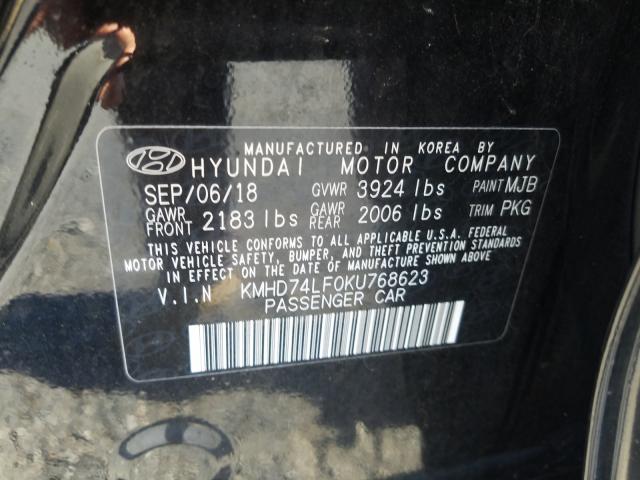 Photo 9 VIN: KMHD74LF0KU768623 - HYUNDAI ELANTRA SE 