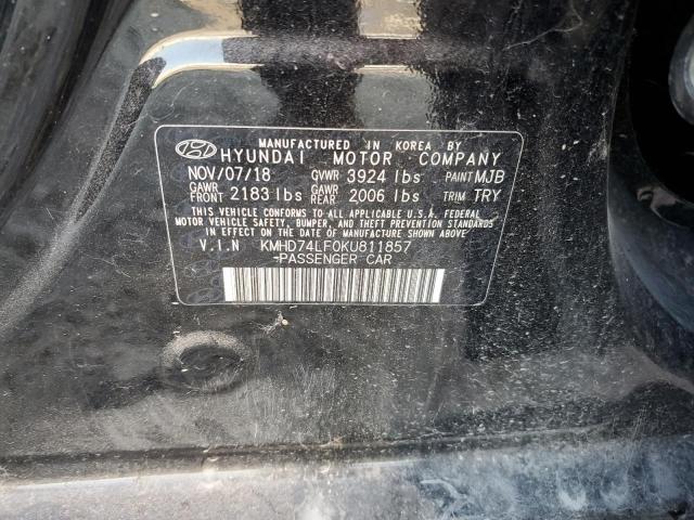 Photo 11 VIN: KMHD74LF0KU811857 - HYUNDAI ELANTRA SE 