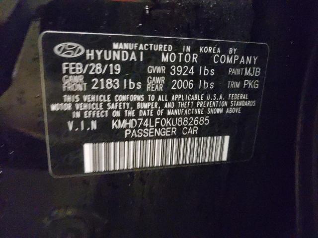 Photo 9 VIN: KMHD74LF0KU882685 - HYUNDAI ELANTRA SE 