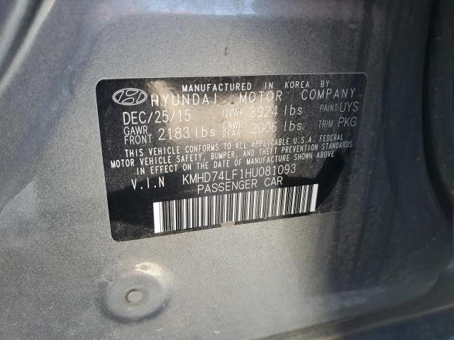 Photo 11 VIN: KMHD74LF1HU081093 - HYUNDAI ELANTRA SE 