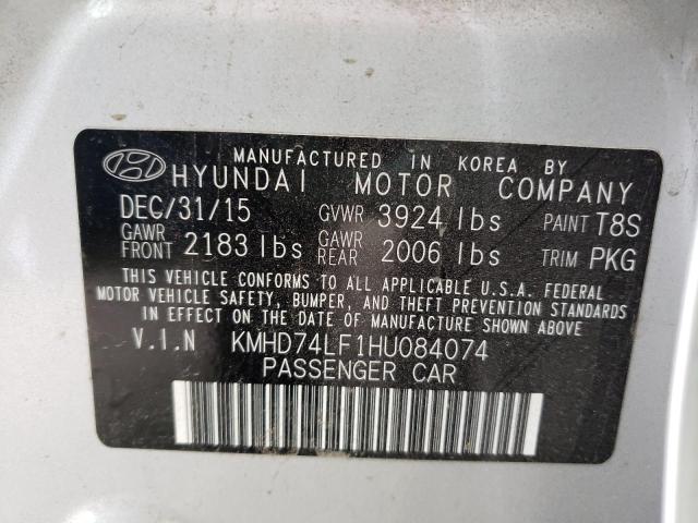 Photo 9 VIN: KMHD74LF1HU084074 - HYUNDAI ELANTRA SE 