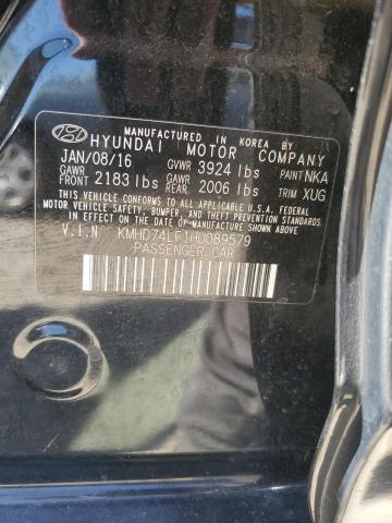 Photo 12 VIN: KMHD74LF1HU089579 - HYUNDAI ELANTRA SE 