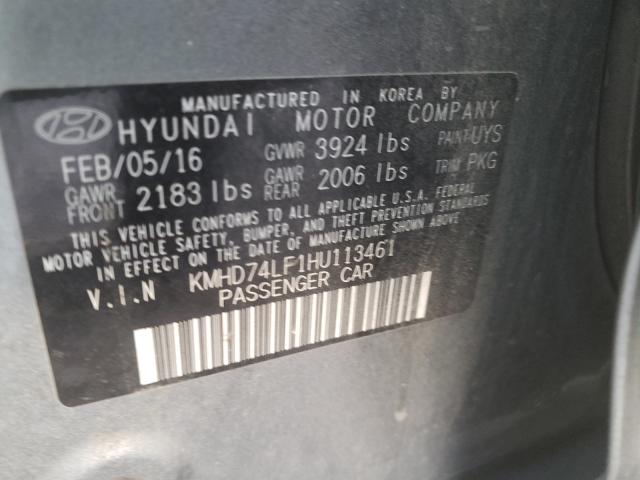 Photo 9 VIN: KMHD74LF1HU113461 - HYUNDAI ELANTRA SE 