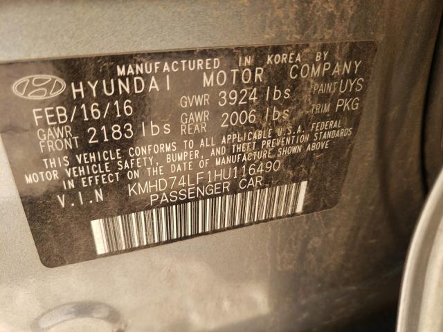 Photo 9 VIN: KMHD74LF1HU116490 - HYUNDAI ELANTRA SE 