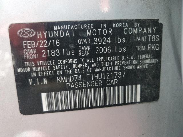 Photo 11 VIN: KMHD74LF1HU121737 - HYUNDAI ELANTRA SE 