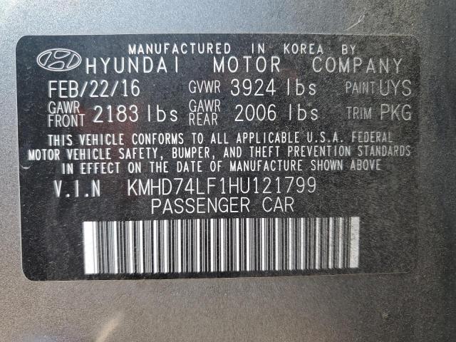 Photo 11 VIN: KMHD74LF1HU121799 - HYUNDAI ELANTRA SE 