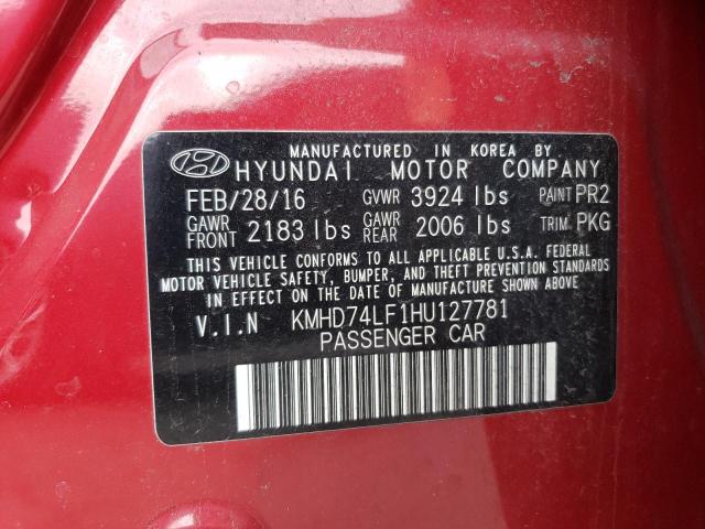 Photo 11 VIN: KMHD74LF1HU127781 - HYUNDAI ELANTRA SE 