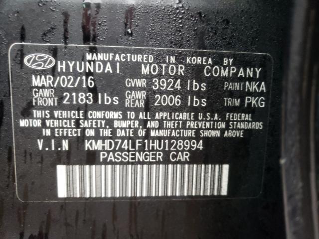 Photo 9 VIN: KMHD74LF1HU128994 - HYUNDAI ELANTRA 