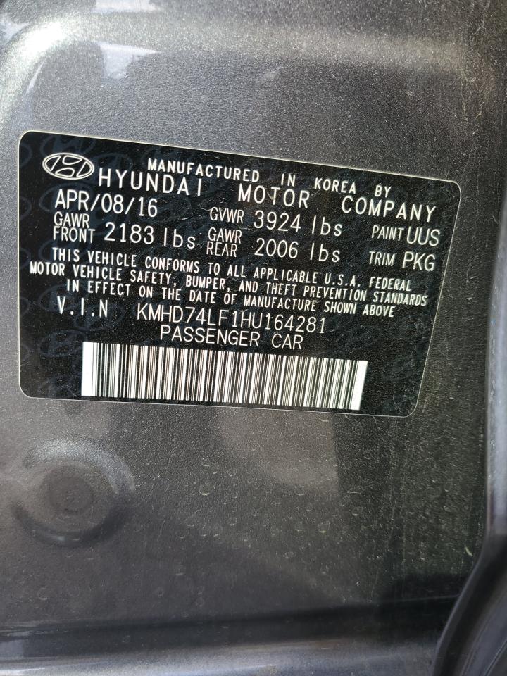 Photo 12 VIN: KMHD74LF1HU164281 - HYUNDAI ELANTRA 