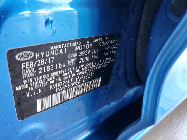 Photo 11 VIN: KMHD74LF1HU417714 - HYUNDAI ELANTRA SE 