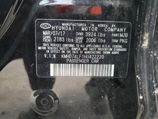 Photo 9 VIN: KMHD74LF1HU422220 - HYUNDAI ELANTRA SE 