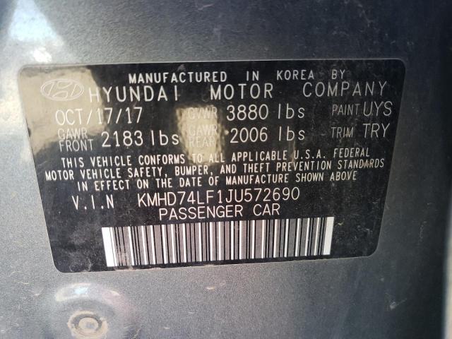 Photo 11 VIN: KMHD74LF1JU572690 - HYUNDAI ELANTRA 