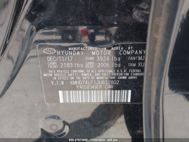 Photo 8 VIN: KMHD74LF1JU612802 - HYUNDAI ELANTRA 