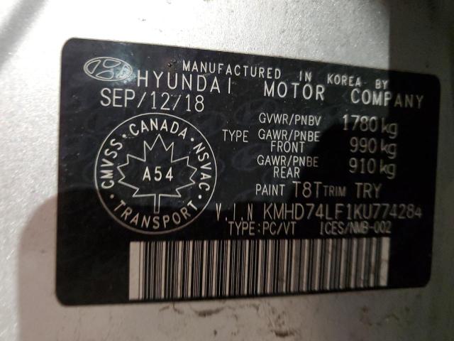 Photo 11 VIN: KMHD74LF1KU774284 - HYUNDAI ELANTRA 