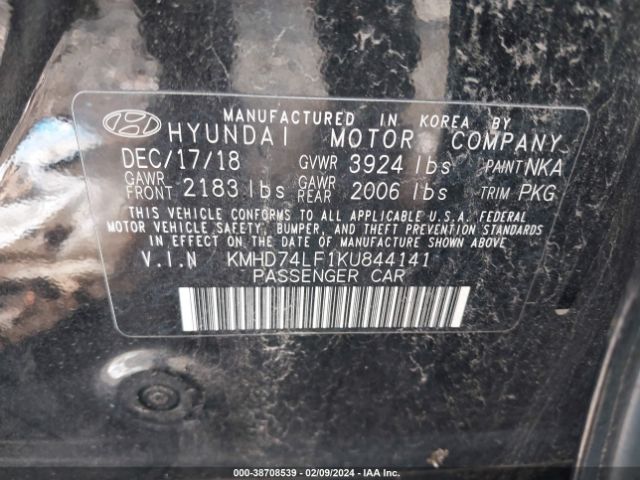 Photo 8 VIN: KMHD74LF1KU844141 - HYUNDAI ELANTRA 