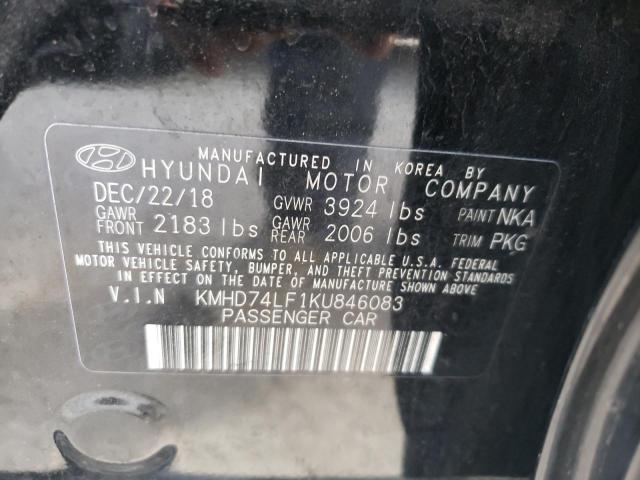 Photo 9 VIN: KMHD74LF1KU846083 - HYUNDAI ELANTRA SE 