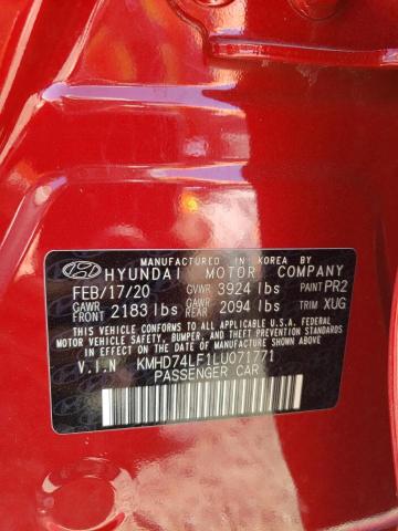 Photo 11 VIN: KMHD74LF1LU071771 - HYUNDAI ELANTRA 