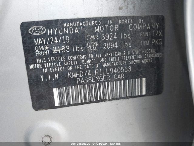 Photo 8 VIN: KMHD74LF1LU940563 - HYUNDAI ELANTRA 