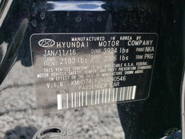 Photo 9 VIN: KMHD74LF2HU090546 - HYUNDAI ELANTRA SE 