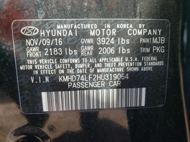 Photo 11 VIN: KMHD74LF2HU319064 - HYUNDAI ELANTRA SE 