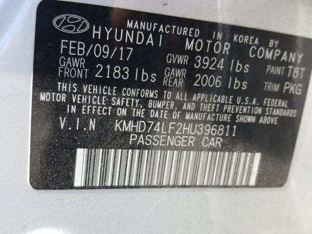 Photo 9 VIN: KMHD74LF2HU396811 - HYUNDAI ELANTRA SE 