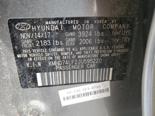 Photo 11 VIN: KMHD74LF2JU595220 - HYUNDAI ELANTRA SE 