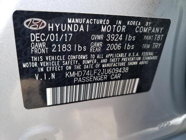 Photo 11 VIN: KMHD74LF2JU609438 - HYUNDAI ELANTRA 