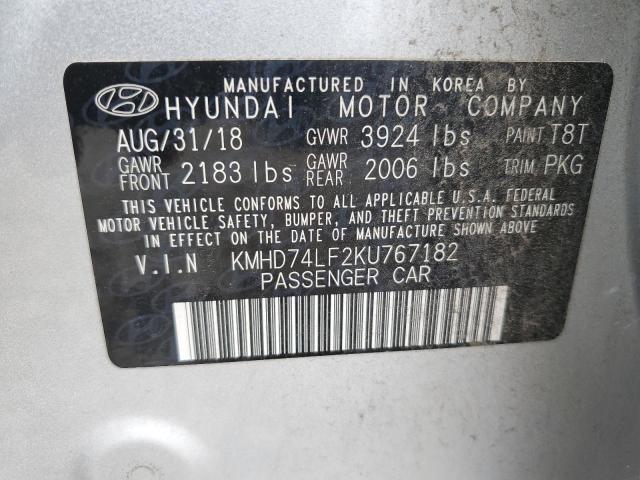 Photo 11 VIN: KMHD74LF2KU767182 - HYUNDAI ELANTRA SE 