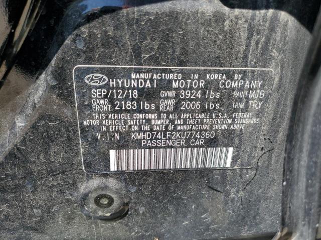 Photo 11 VIN: KMHD74LF2KU774360 - HYUNDAI ELANTRA SE 